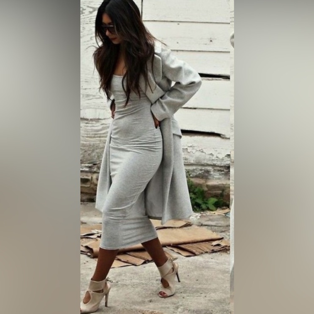 Gray maxi / midi dress